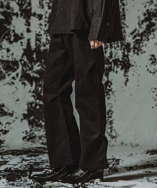 NO ID.(ノーアイディ)の「mp15307-ストレッチワイドレッグPT パンツ(859006-549P)(その他パンツ・メンズ・ブラック・2/1)」の3枚目の写真