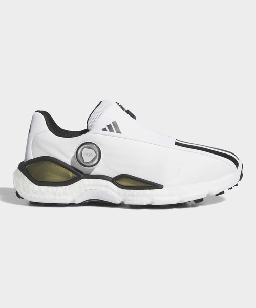 adidas(アディダス)の「コードカオス 27 ボア スパイクレス ゴルフシューズ / CODECHAOS 27 BOA SPIKELESS GOLF SHOES【adidas Golf/アディダスゴルフ】(スニーカー・レディース・ホワイト×ブラック・22.5cm/23.5cm/24.5cm/25.5cm/23.0cm/24.0cm/25.0cm/26.0cm/22.0cm)」の1枚目の写真