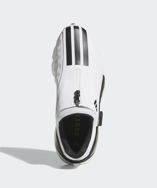 adidas(アディダス)の「コードカオス 27 ボア スパイクレス ゴルフシューズ / CODECHAOS 27 BOA SPIKELESS GOLF SHOES【adidas Golf/アディダスゴルフ】(スニーカー・レディース・ホワイト×ブラック・22.5cm/23.5cm/24.5cm/25.5cm/23.0cm/24.0cm/25.0cm/26.0cm/22.0cm)」の2枚目の写真