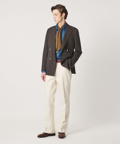 UNITED ARROWS(ユナイテッドアローズ)の「ギャバジン ダブル 4ボタン ブレザー SーMODEL(テーラードジャケット・メンズ・ダークブラウン/ブラック・50/46/48)」の8枚目の写真