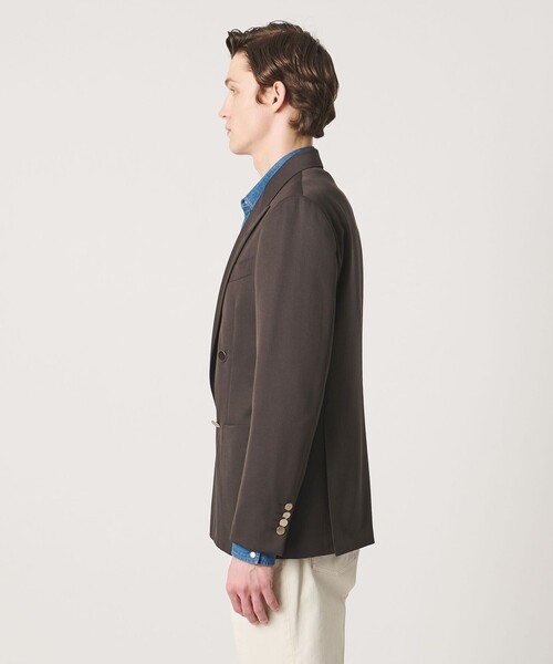 UNITED ARROWS(ユナイテッドアローズ)の「ギャバジン ダブル 4ボタン ブレザー SーMODEL(テーラードジャケット・メンズ・ダークブラウン/ブラック・50/46/48)」の10枚目の写真
