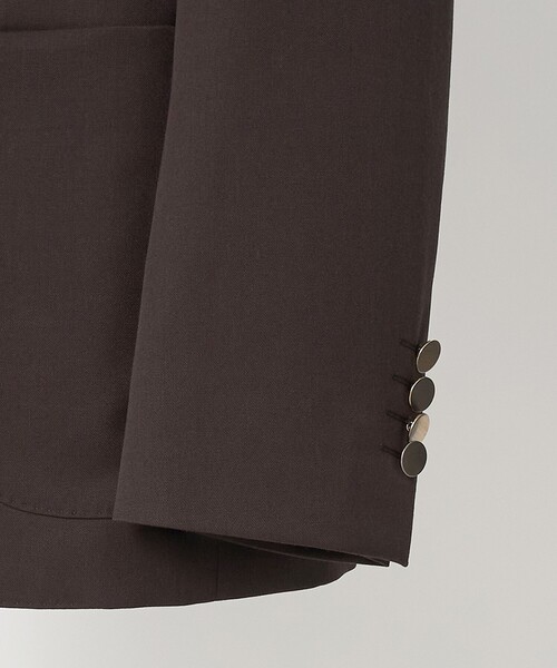 UNITED ARROWS(ユナイテッドアローズ)の「ギャバジン ダブル 4ボタン ブレザー SーMODEL(テーラードジャケット・メンズ・ダークブラウン/ブラック・50/46/48)」の15枚目の写真
