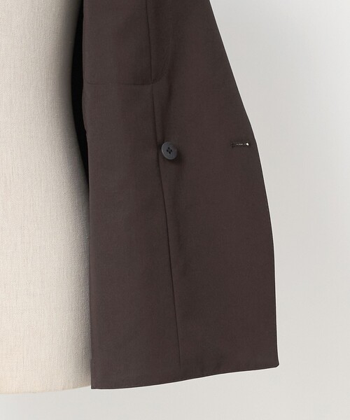 UNITED ARROWS(ユナイテッドアローズ)の「ギャバジン ダブル 4ボタン ブレザー SーMODEL(テーラードジャケット・メンズ・ダークブラウン/ブラック・50/46/48)」の17枚目の写真