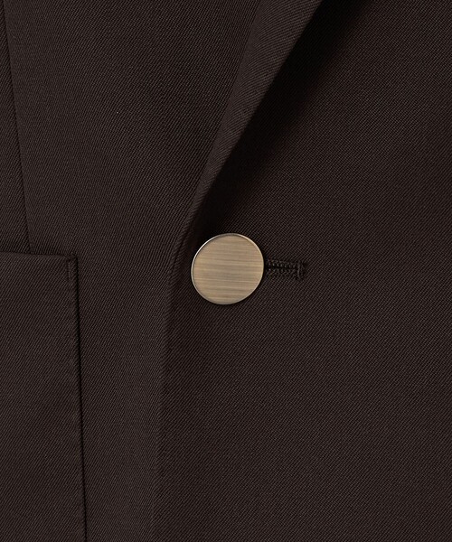 UNITED ARROWS(ユナイテッドアローズ)の「ギャバジン ダブル 4ボタン ブレザー SーMODEL(テーラードジャケット・メンズ・ダークブラウン/ブラック・50/46/48)」の18枚目の写真