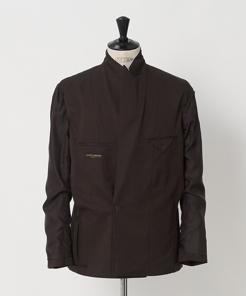 UNITED ARROWS(ユナイテッドアローズ)の「ギャバジン ダブル 4ボタン ブレザー SーMODEL(テーラードジャケット・メンズ・ダークブラウン/ブラック・50/46/48)」の20枚目の写真