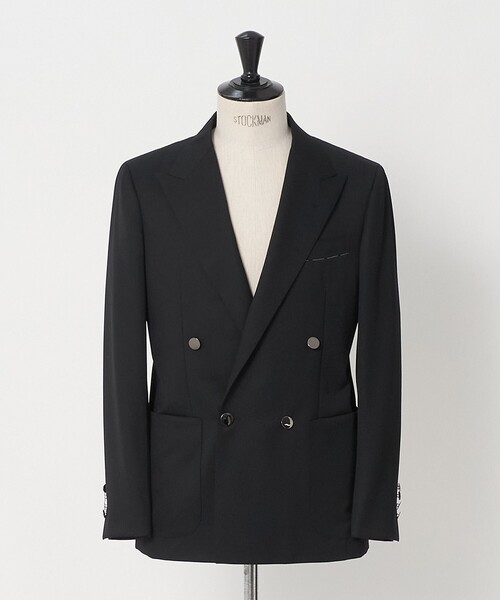 UNITED ARROWS(ユナイテッドアローズ)の「ギャバジン ダブル 4ボタン ブレザー SーMODEL(テーラードジャケット・メンズ・ダークブラウン/ブラック・50/46/48)」の22枚目の写真