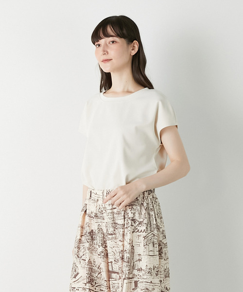 LOGEMENT DE CLAIRE（ロジュモンドクレール）の「【LOURMARIN】クルーネックプルオーバー（Tシャツ/カットソー・レディース・グレー/ブラック/アイボリー・FREE）」の2枚目の写真