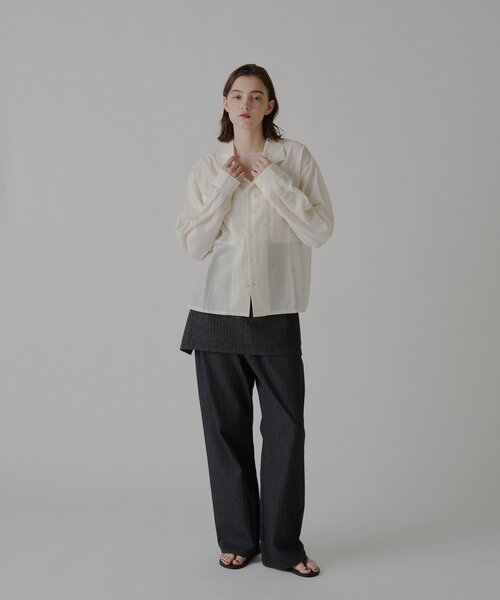 WHIMSIC（ウィムジック）の「【UNISEX/2サイズ展開】ストライプデニムスラッカーパンツ（デニムパンツ・メンズ・インディゴブルー/ブラック・2/1）」の18枚目の写真