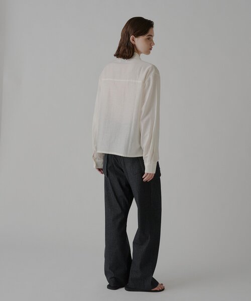 WHIMSIC（ウィムジック）の「【UNISEX/2サイズ展開】ストライプデニムスラッカーパンツ（デニムパンツ・メンズ・インディゴブルー/ブラック・2/1）」の19枚目の写真