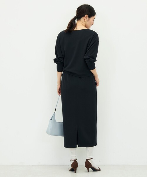 NOLLEY’S Sophi(ノーリーズソフィ)の「【BECシリーズ】《セットアップ対応》ウォッシャブルライトダンボールジョーゼット2WAYタイトスカート(スカート・レディース・カーキ/ブラック/ダークブラウン・34/36/38/40)」の7枚目の写真