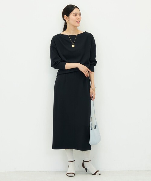 NOLLEY’S Sophi(ノーリーズソフィ)の「【BECシリーズ】《セットアップ対応》ウォッシャブルライトダンボールジョーゼット2WAYタイトスカート(スカート・レディース・カーキ/ブラック/ダークブラウン・34/36/38/40)」の9枚目の写真