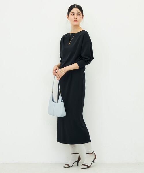 NOLLEY’S Sophi(ノーリーズソフィ)の「【BECシリーズ】《セットアップ対応》ウォッシャブルライトダンボールジョーゼット2WAYタイトスカート(スカート・レディース・カーキ/ブラック/ダークブラウン・34/36/38/40)」の11枚目の写真