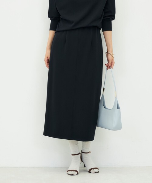 NOLLEY’S Sophi(ノーリーズソフィ)の「【BECシリーズ】《セットアップ対応》ウォッシャブルライトダンボールジョーゼット2WAYタイトスカート(スカート・レディース・カーキ/ブラック/ダークブラウン・34/36/38/40)」の12枚目の写真