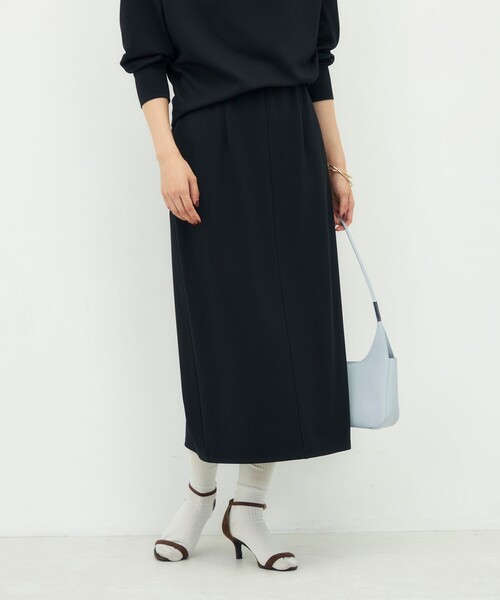 NOLLEY’S Sophi(ノーリーズソフィ)の「【BECシリーズ】《セットアップ対応》ウォッシャブルライトダンボールジョーゼット2WAYタイトスカート(スカート・レディース・カーキ/ブラック/ダークブラウン・34/36/38/40)」の13枚目の写真