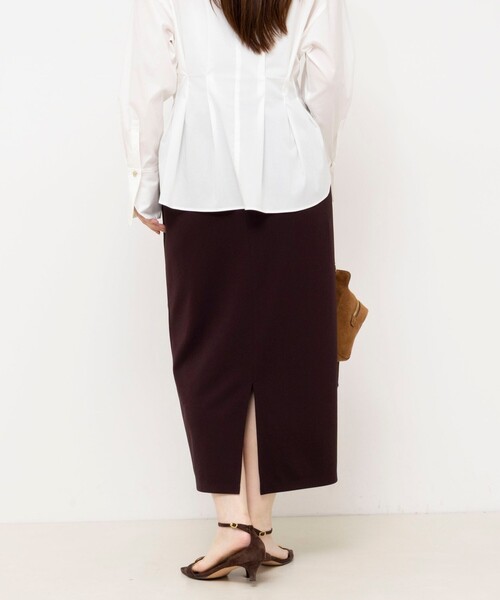 NOLLEY’S Sophi(ノーリーズソフィ)の「【BECシリーズ】《セットアップ対応》ウォッシャブルライトダンボールジョーゼット2WAYタイトスカート(スカート・レディース・カーキ/ブラック/ダークブラウン・34/36/38/40)」の21枚目の写真