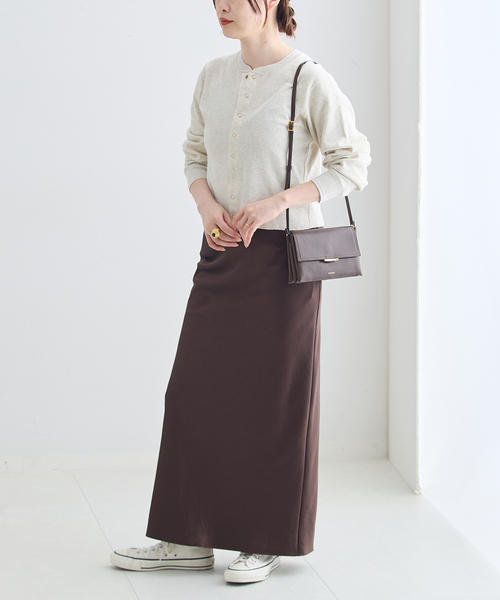 journal standard L'essage(ジャーナルスタンダードレサージュ)の「サーマルクルーネックロングTシャツ(Tシャツ/カットソー・レディース・ブラック/アイボリー・FREE)」の13枚目の写真