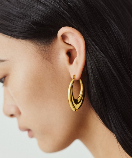 kiehtova（キエトヴァ）の「【kiehtova】REEF HOOP PIERCE/リーフ フープ ピアス KT36（ピアス（両耳用）・レディース・ゴールド/シルバー・FREE）」の2枚目の写真