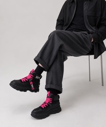 Burner（バーナー）の「【Cr+ov（クローヴ）】ネオンレース ハイカットスニーカーブーツ cro-boots-12-29（ブーツ）」
