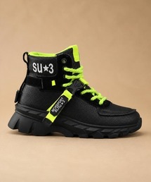 Burner（バーナー）の「【Cr+ov（クローヴ）】ネオンレース ハイカットスニーカーブーツ cro-boots-12-29（ブーツ）」