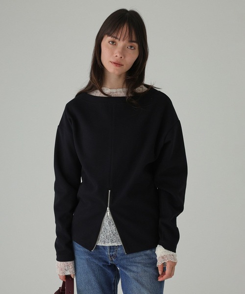 BABYLONE(バビロン)の「フロントZIPスウェット(スウェット・レディース・ホワイト/ブラック/ブラウン・フリー)」の13枚目の写真