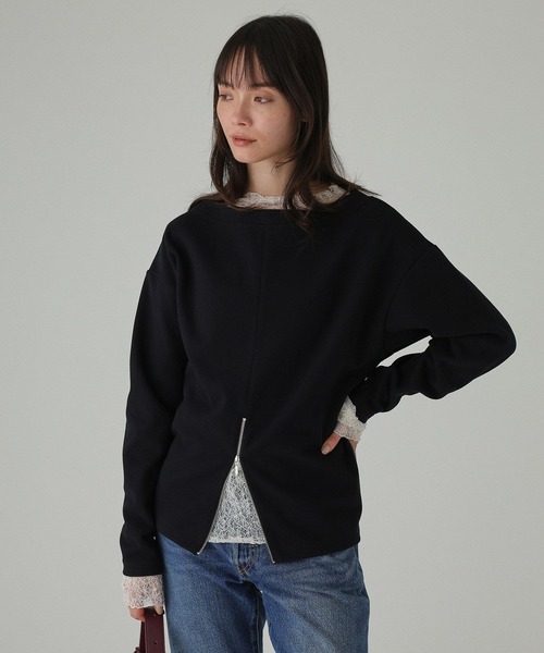 BABYLONE(バビロン)の「フロントZIPスウェット(スウェット・レディース・ホワイト/ブラック/ブラウン・フリー)」の14枚目の写真