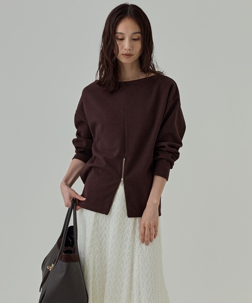 BABYLONE(バビロン)の「フロントZIPスウェット(スウェット・レディース・ホワイト/ブラック/ブラウン・フリー)」の22枚目の写真