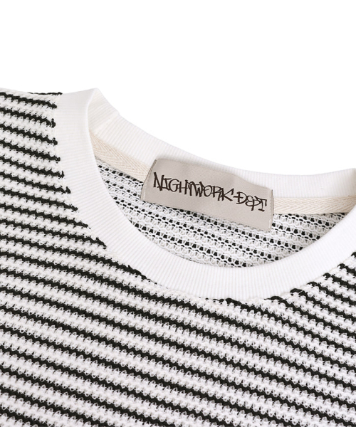 NIGHTWORKDEPT(ナイトワークデプト)の「Wave Stripe Half Knit T-shirt(Tシャツ/カットソー・レディース・その他・MEDIUM/SMALL)」の3枚目の写真