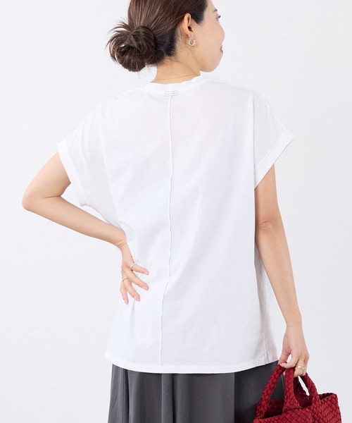 MICA&DEAL(マイカ&ディール)の「フォトプリントフレンチスリーブTシャツ(Tシャツ/カットソー・レディース・ブラウン/ホワイト・FREE)」の19枚目の写真