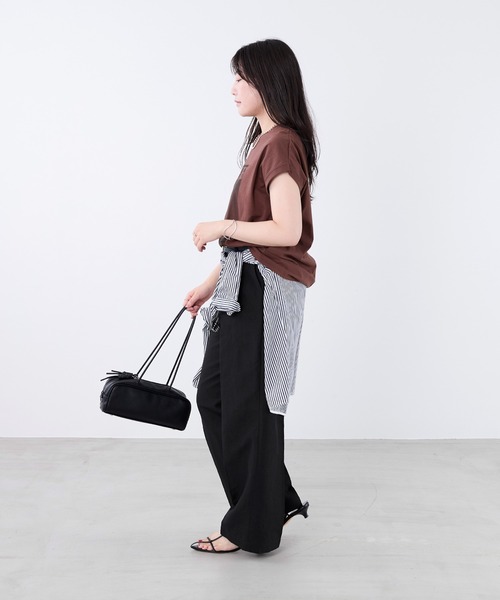 MICA&DEAL(マイカ&ディール)の「フォトプリントフレンチスリーブTシャツ(Tシャツ/カットソー・レディース・ブラウン/ホワイト・FREE)」の8枚目の写真