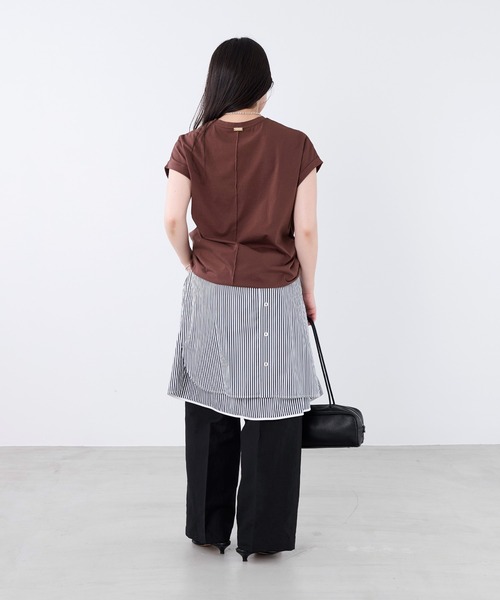MICA&DEAL(マイカ&ディール)の「フォトプリントフレンチスリーブTシャツ(Tシャツ/カットソー・レディース・ブラウン/ホワイト・FREE)」の10枚目の写真