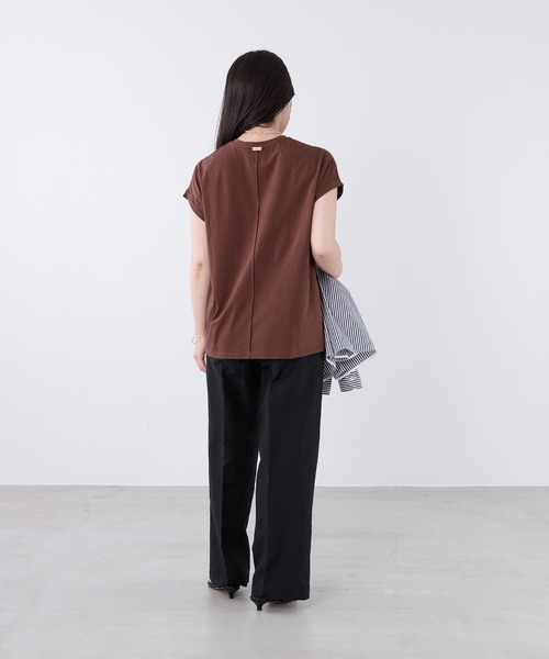 MICA&DEAL(マイカ&ディール)の「フォトプリントフレンチスリーブTシャツ(Tシャツ/カットソー・レディース・ブラウン/ホワイト・FREE)」の16枚目の写真