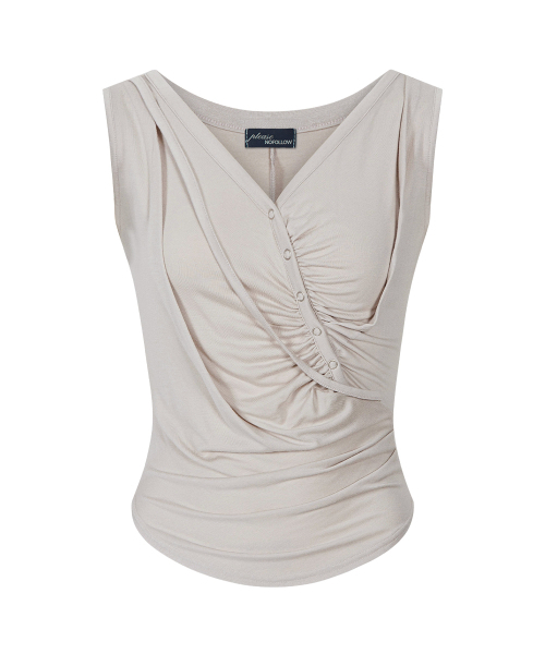 PLEASENOFOLLOW（プリーズノーフォロー）の「Deba Sleeveless Top (Silver Grey)（Tシャツ/カットソー・レディース・その他・FREE）」の2枚目の写真