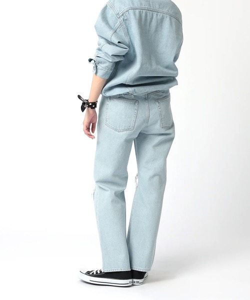 J.B. ATTIRE（ジェイビーアタイア）の「J.B. ATTIRE  PARIS RIPPED DENIM（デニムパンツ・レディース・LT.Blue・3）」の4枚目の写真
