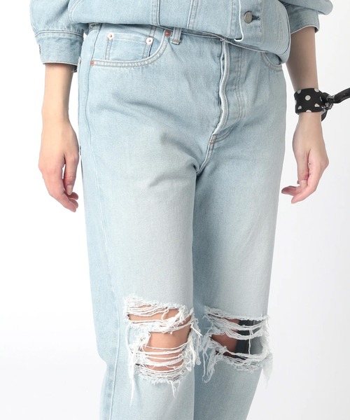 J.B. ATTIRE（ジェイビーアタイア）の「J.B. ATTIRE  PARIS RIPPED DENIM（デニムパンツ・レディース・LT.Blue・3）」の6枚目の写真