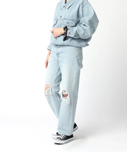 J.B. ATTIRE（ジェイビーアタイア）の「J.B. ATTIRE  PARIS RIPPED DENIM（デニムパンツ・レディース・LT.Blue・3）」の5枚目の写真