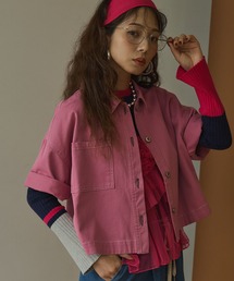 bohmal（ボマール）の「【セットアップ可能】ハーフスリーブカラーシャツジャケット（デニムジャケット）」