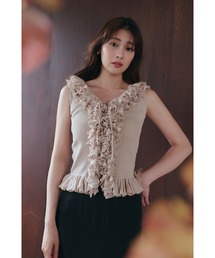 Her lip to（ハーリップトゥー）の「Layered Ruffle Knit Top（ニット/セーター）」