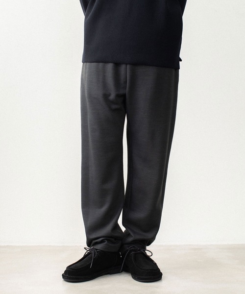 ATTACHMENT(アタッチメント)の「【LIMITED】W/NYスムース ラウンジトラウザーズ / W/NY SMOOTH LOUNGE TROUSERS(スウェットパンツ・メンズ・ブラック/ダークグレー・4/3/2/1)」の4枚目の写真