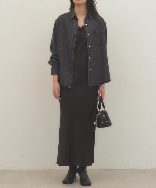 LOUNGEDRESS（ラウンジドレス）の「《幅広いシーンで活躍》レースキャミワンピース（ワンピース・レディース・アイボリー/ブラック/ベージュ・FREE）」の16枚目の写真