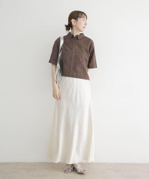 ITEMS URBANRESEARCH(アイテムズ アーバンリサーチ)の「ストレッチサテンスカート(スカート・レディース・ブラック/ホワイト・FREE)」の22枚目の写真