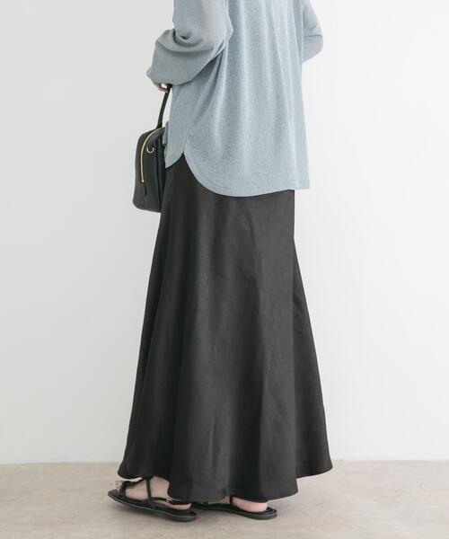 ITEMS URBANRESEARCH(アイテムズ アーバンリサーチ)の「ストレッチサテンスカート(スカート・レディース・ブラック/ホワイト・FREE)」の14枚目の写真