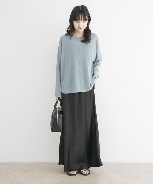 ITEMS URBANRESEARCH(アイテムズ アーバンリサーチ)の「ストレッチサテンスカート(スカート・レディース・ブラック/ホワイト・FREE)」の15枚目の写真