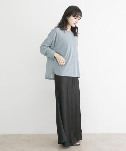 ITEMS URBANRESEARCH(アイテムズ アーバンリサーチ)の「ストレッチサテンスカート(スカート・レディース・ブラック/ホワイト・FREE)」の17枚目の写真