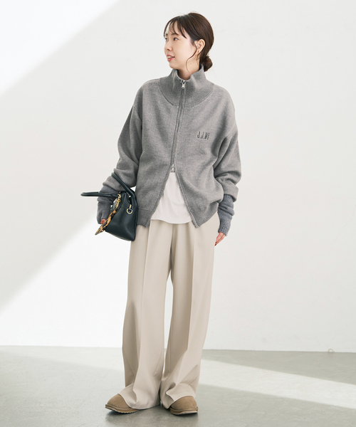 jj mercer（ジェイジェイマーサー）の「《別注 / 》J.J.mercer for SS DRIVERS KNIT（ニット/セーター・レディース・グレー/ネイビー・FREE）」の3枚目の写真