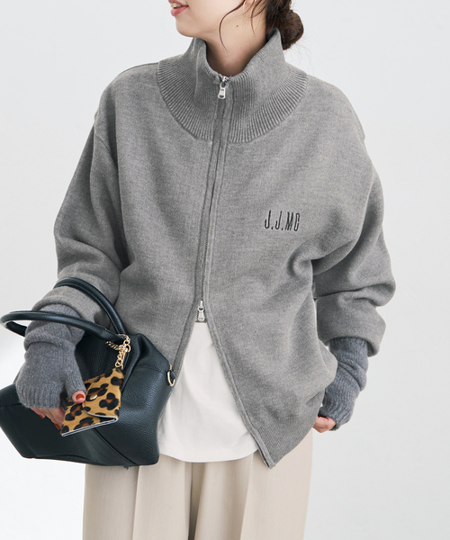 jj mercer（ジェイジェイマーサー）の「《別注 / 》J.J.mercer for SS DRIVERS KNIT（ニット/セーター・レディース・グレー/ネイビー・FREE）」の5枚目の写真