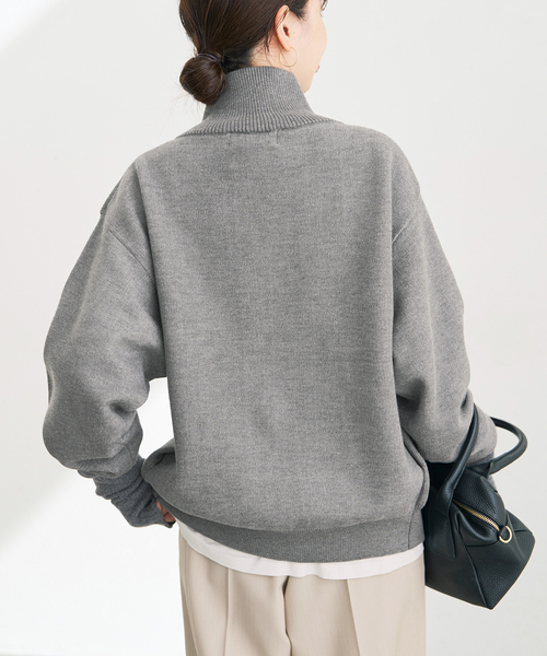 jj mercer（ジェイジェイマーサー）の「《別注 / 》J.J.mercer for SS DRIVERS KNIT（ニット/セーター・レディース・グレー/ネイビー・FREE）」の7枚目の写真