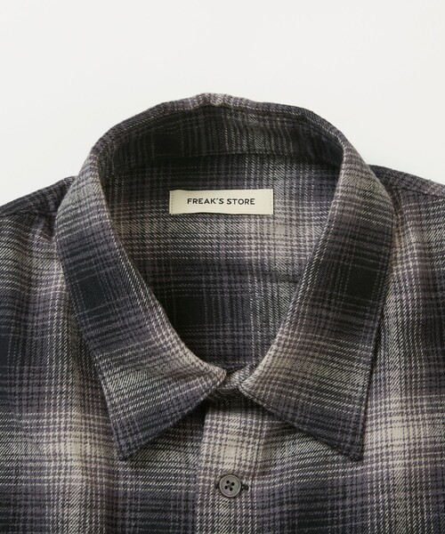 FREAK'S STORE(フリークスストア)の「限定展開 オンブレ クロップド チェックシャツ(シャツ/ブラウス・メンズ・ブラック/ホワイト/ブラウン/ブルー・LARGE/MEDIUM/SMALL)」の6枚目の写真