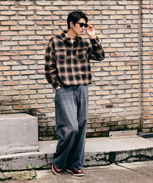 FREAK'S STORE(フリークスストア)の「限定展開 オンブレ クロップド チェックシャツ(シャツ/ブラウス・メンズ・ブラック/ホワイト/ブラウン/ブルー・LARGE/MEDIUM/SMALL)」の19枚目の写真