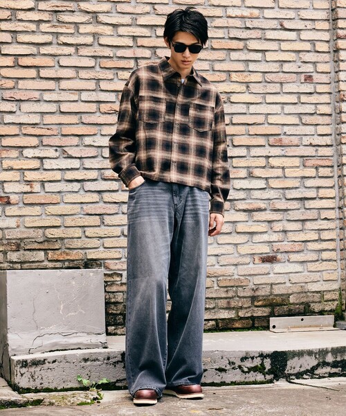 FREAK'S STORE(フリークスストア)の「限定展開 オンブレ クロップド チェックシャツ(シャツ/ブラウス・メンズ・ブラック/ホワイト/ブラウン/ブルー・LARGE/MEDIUM/SMALL)」の20枚目の写真