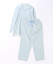 KID BLUE（キッドブルー）の「キッドブルー -２６ストライプ＆天竺 -長袖パジャマ -KUEK525 -kidblue（ルームウェア/パジャマ）」